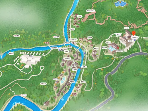 申扎结合景区手绘地图智慧导览和720全景技术，可以让景区更加“动”起来，为游客提供更加身临其境的导览体验。